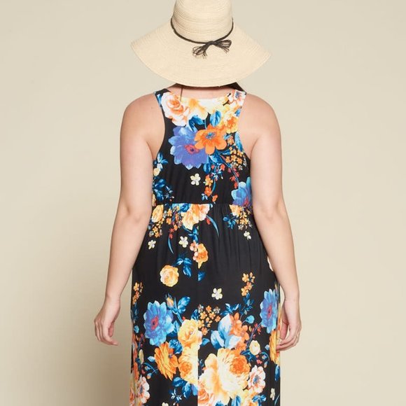 Sleeveless Floral Maxi Dress - Picture 4 of 6